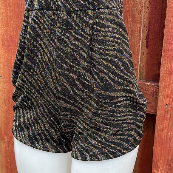 Zara Black and Gold Jumpsuit with Halter Neckline - Picture 5 of 9